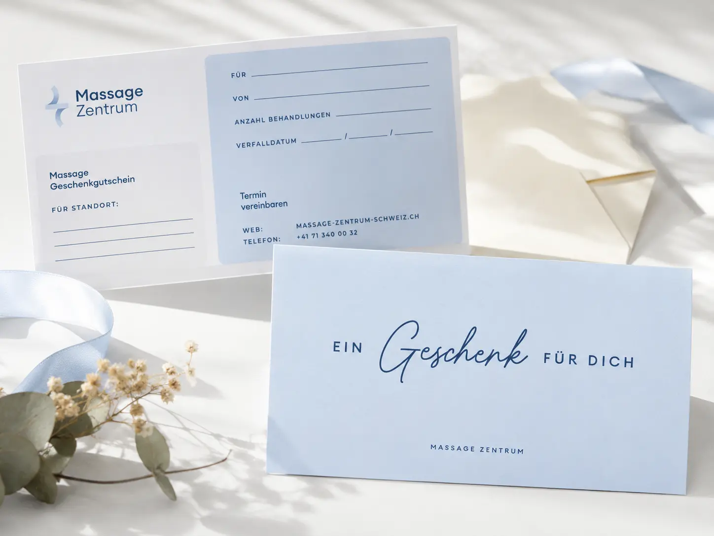 Massage-Gutschein für eine Behandlung im Massage Zentrum Sempach